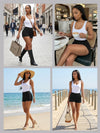 Shorts sportivi elastici yoga