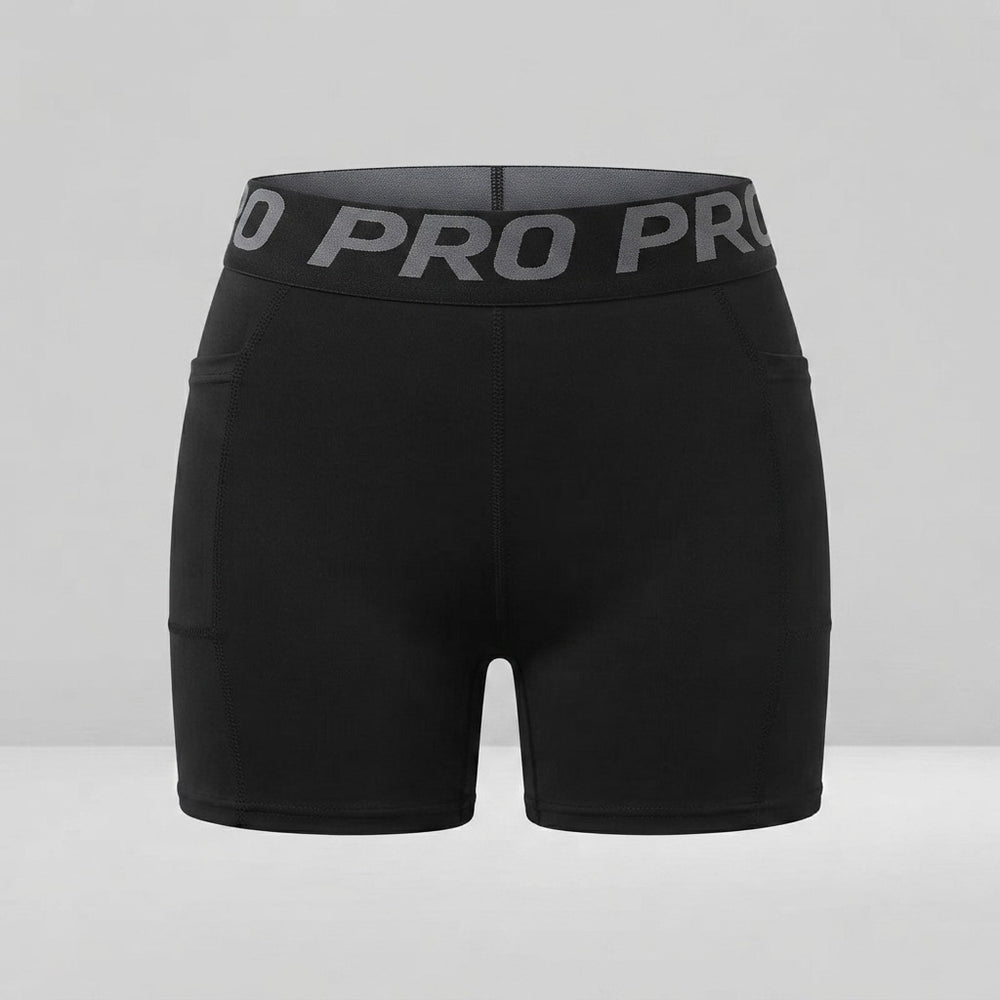 Shorts sportivi elastici con cintura
