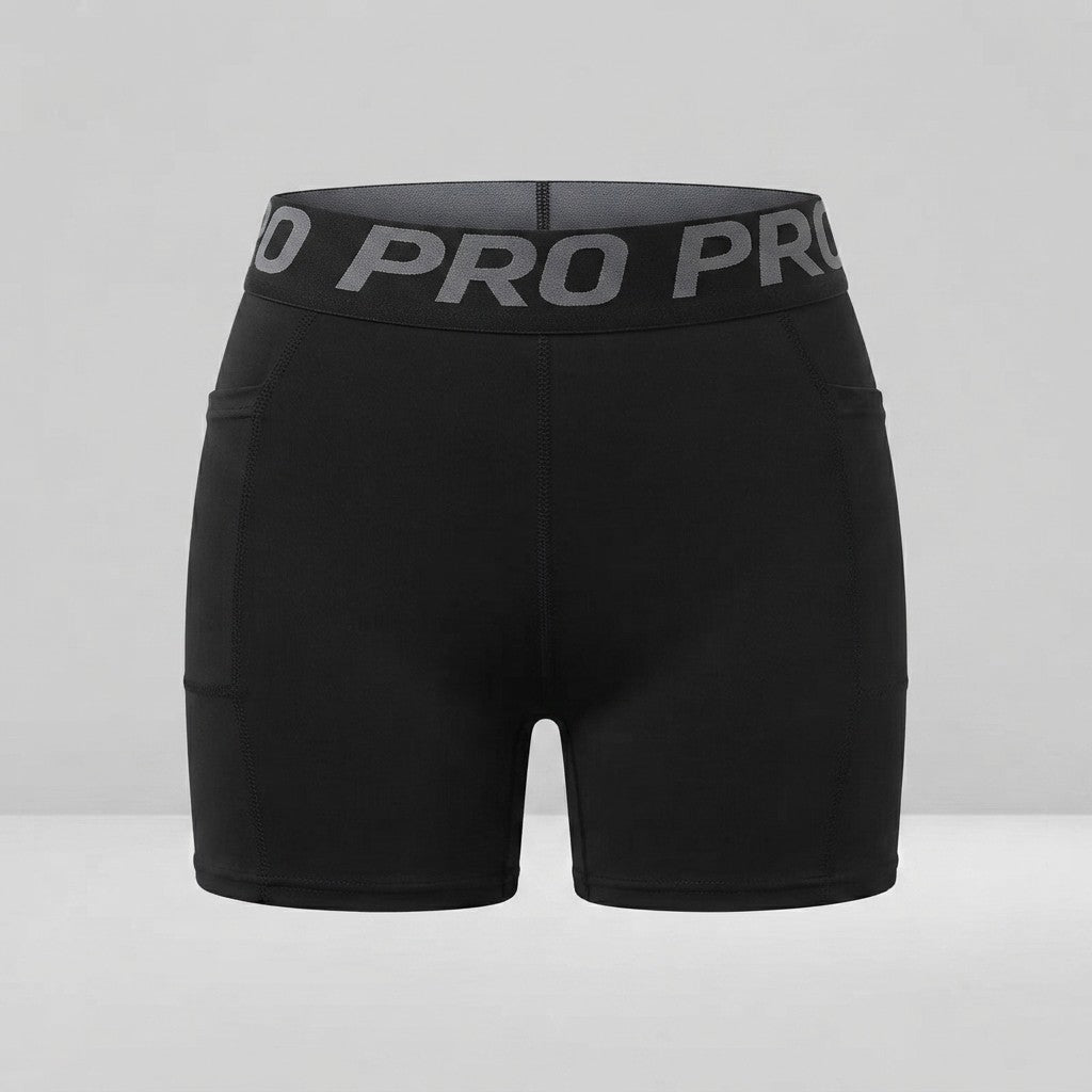 Shorts sportivi elastici con cintura
