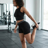 Shorts sportivi elastici con cintura