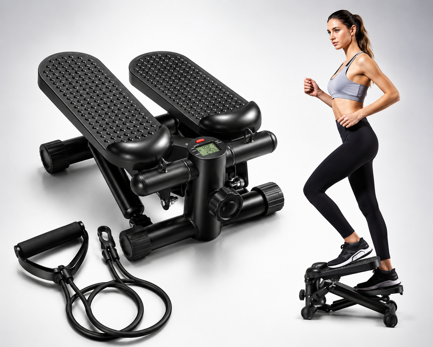 Mini Stepper Fitness con Display LCD e Resistenza Regolabile
