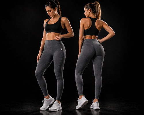 Leggings Fitness Donna – Vita Alta, Tessuto Elasticizzato e Traspirante per Allenamento, Yoga e Running